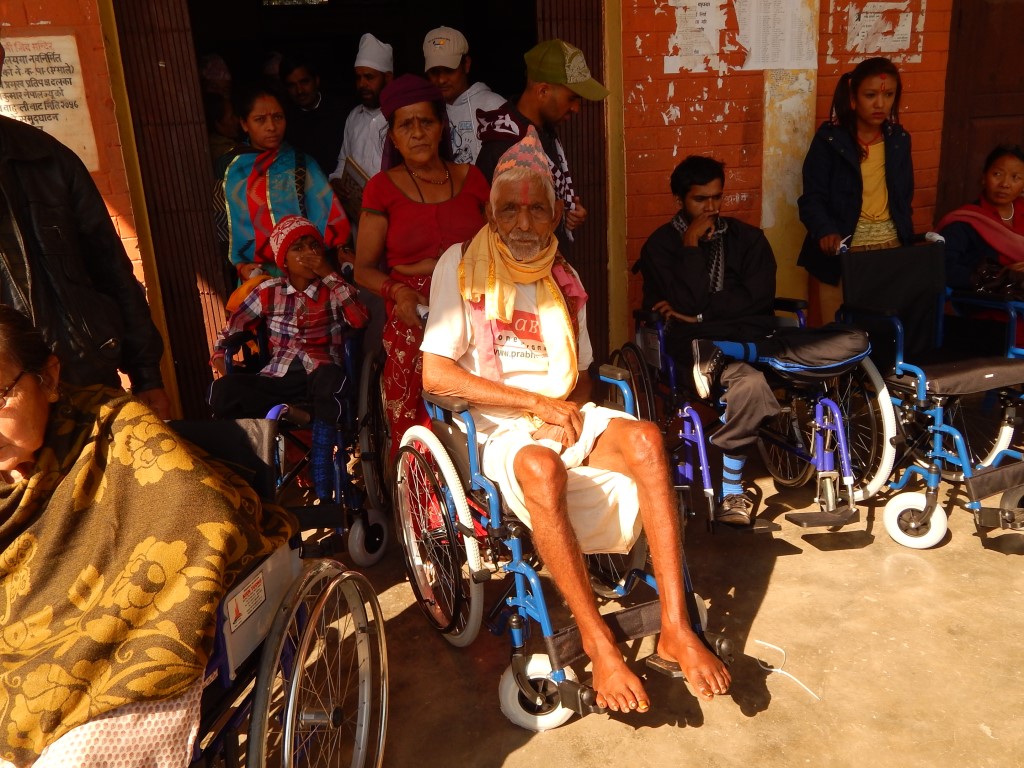 India Nepali Man in wheelchair 2014