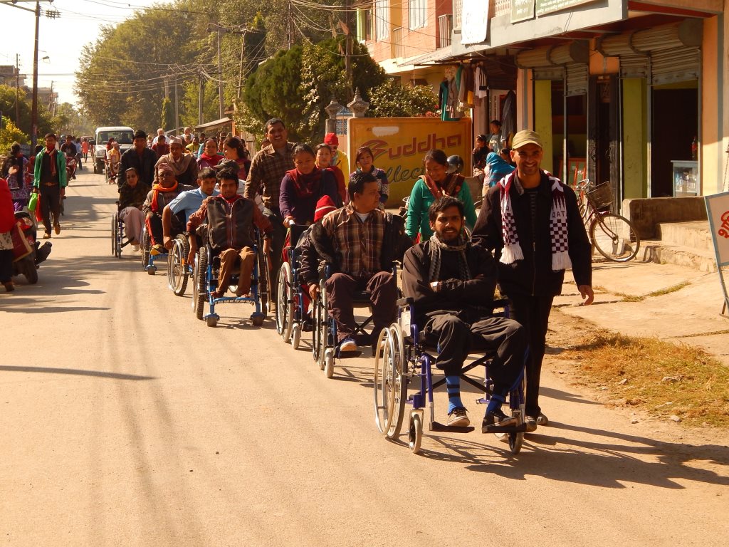 India Wheelchair parade 2014